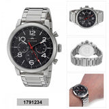 Tommy Hilfiger Jake Chronograph Black Dial Silver Steel Strap Watch for Men - 1791234 Buy Now By Tommy Hilfiger
