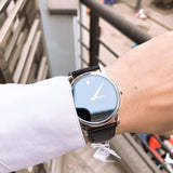 Movado Museum Black Dial Black Leather Strap Watch For Men - 2100002 Buy Now By Movado