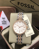 Fossil Jacqueline White Dial Two Tone Steel Strap Watch for Women - ES3634 Buy Now By Fossil