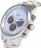 Guess Horizon Chronograph Quartz Blue Dial Silver Steel Strap Watch for Men - W0379G6 Buy Now By Guess