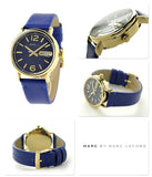 Marc Jacobs Fergus Blue Dial Blue Leather Strap Watch for Women - MBM8650 Buy Now By Marc Jacobs
