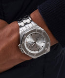 Guess Analog Quartz Silver Dial Silver Steel Strap Watch For Men - U0377G1 Buy Now By Guess