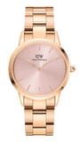 Daniel Wellington Iconic Link Pink Dial Rose Gold Steel Strap Watch For Women - DW00100335 Buy Now By Daniel Wellington