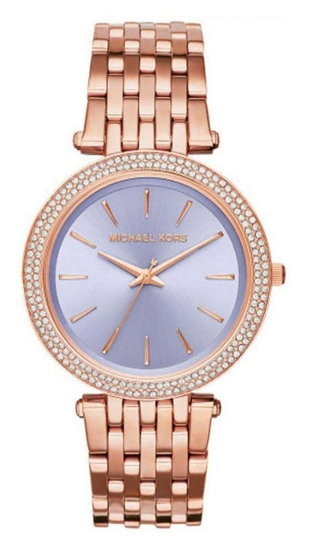 Michael Kors Darci Purple Dial Rose Gold Steel Strap Watch for Women - MK3400 Buy Now By Michael Kors