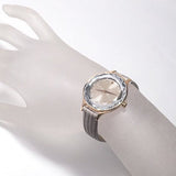Swarovski Octea Nova Beige Dial Grey Leather Strap Watch for Women - 5649999 Buy Now By Swarovski