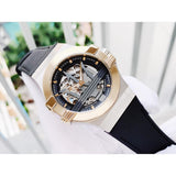 Maserati Potenza Automatic Skeleton Grey Dial Black Leather Strap Watch For Men - R8821108037 Buy Now By Maserati