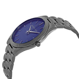 Michael Kors Slim Runway Blue Dial Grey Steel Strap Watch For Men - MK8584 Buy Now By Michael Kors