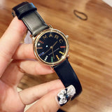 Marc Jacobs Roxy Black Dial Black Leather Strap Watch for Women - MJ1592 Buy Now By Marc Jacobs