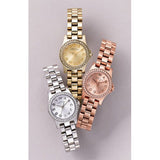 Marc Jacobs Henry Rose Gold Dial Rose Gold Steel Strap Watch for Women - MBM3278 Buy Now By Marc Jacobs