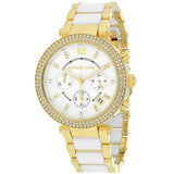 Michael Kors Parker White Dial Two Tone Steel Strap Watch for Women - MK6119 Buy Now By Michael Kors