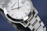 Burberry The City Diamonds Silver Dial Silver Steel Strap Watch for Women - BU9125 Buy Now By Burberry