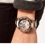 Marc Jacobs Marc Chronograph Grey Dial Two Tone Steel Strap Watch for Men - MBM3157 Buy Now By Marc Jacobs