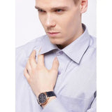 Guess Analog Blue Dial Blue Leather Strap Watch For Men - W0496G4 Buy Now By Guess