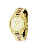 Michael Kors Slim Runway Gold Dial Two Tone Steel Strap Watch for Women - MK4300 Buy Now By Michael Kors