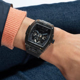 Guess Phoenix Multifunction Black Dial Black Silicone Strap Watch For Men - GW0203G8 Buy Now By Guess