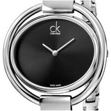 Calvin Klein Impetuous Black Dial Silver Steel Strap Watch for Women - K4F2N111 Buy Now By Calvin Klein