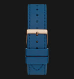 Guess Multifunction Crystals Rose Gold Dial Blue Rubber Strap Watch For Women - GW0439L4 Buy Now By Guess
