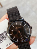 Calvin Klein Minimal Diamonds Black Dial Black Mesh Bracelet Watch for Women - K3M22X2X Buy Now By Calvin Klein