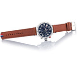 Tommy Hilfiger Trent Quartz Blue Dial Brown Leather Strap Watch for Men - 1791066 Buy Now By Tommy Hilfiger