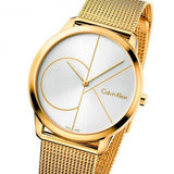 Calvin Klein Minimal White Dial Gold Mesh Bracelet Watch for Men - K3M21526 Buy Now By Calvin Klein