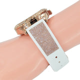 Guess Swirl Quartz Silver Dial White Rubber Strap Watch For Women - W1096l2 Buy Now By Guess