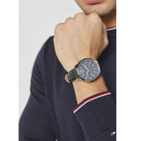 Tommy Hilfiger Gavin Blue Dial Blue Leather Strap Watch for Men - 1791468 Buy Now By Tommy Hilfiger