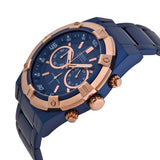Guess Jolt Analog Blue Dial Blue Steel Strap Watch for Men - W0377G4 Buy Now By Guess