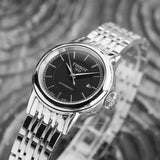 Tissot Carson Automatic Black Dial Silver Steel Strap Watch For Women - T085.207.11.051.00 Buy Now By Tissot