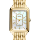 Fossil Raquel Three Hand Mother of Pearl Dial Gold Steel Strap Watch For Women - ES5304 Buy Now By Fossil