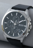 Hugo Boss Grandmaster Chronograph Black Dial Black Leather Strap Watch for Men - 1513881 Buy Now By Hugo Boss