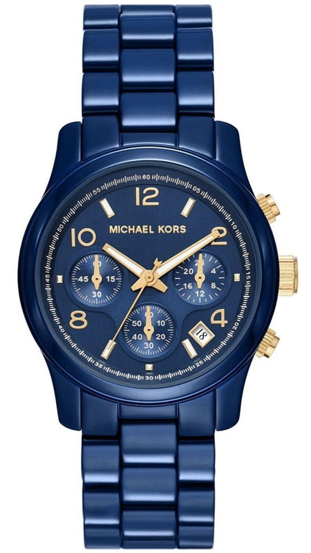 Michael Kors Runway Analog Blue Dial Blue Steel Strap Watch for Women - MK7332 Buy Now By Michael Kors