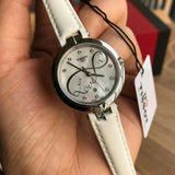 Tissot T Trend Flamingo Valentines Mother of Pearl White Dial White Leather Strap Watch For Women - T094.210.16.111.01 Buy Now By Tissot