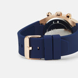 Guess Caliber Chronograph White Dial Blue Silicone Strap Watch for Men - W0864G5 Buy Now By Guess