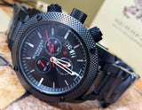 Burberry Sport Chronograph Black Dial Black Steel Strap Watch for Men - BU7703 Buy Now By Burberry