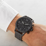 Fossil Nate Chronograph Black Dial Black Steel Strap Watch for Men - JR1401 Buy Now By Fossil