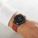 Fossil The Minimalist Black Dial Brown Leather Strap Watch for Men - FS5305 Buy Now By Fossil