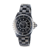 Chanel J12 Quartz Diamonds Black Dial Black Steel Strap Watch for Women - J12 H5701 Buy Now By Chanel