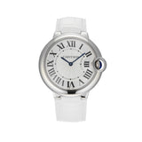 Cartier Ballon Bleu de Cartier Silver Dial White Leather Strap Watch for Women - W6920087 Buy Now By Cartier