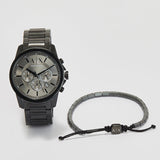 Armani Exchange Chronograph Black Dial Black Steel Strap Watch For Men - AX7140 Buy Now By Armani Exchange