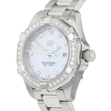 Tag Heuer Aquaracer Diamonds Mother of Pearl White Dial Silver Steel Strap Watch for Women - WBD1415.BA0741 Buy Now By Tag Heuer