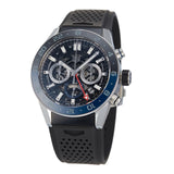 Tag Heuer Carrera Automatic Chronograph Steel & Ceramic Black Dial Black Rubber Strap Watch for Men - CBG2A1Z.FT6157 Buy Now By Tag Heuer