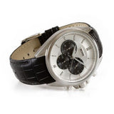 Hugo Boss Casual Chronograph Silver Dial Black Leather Strap Watch For Men - HB1512880 Buy Now By Hugo Boss