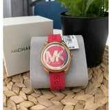 Michael Kors Janelle Three Hand Red Dial Red Rubber Strap Watch For Women - MK7142 Buy Now By Michael Kors