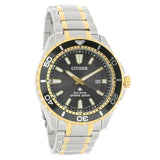 Citizen Eco Drive Promaster Diver Black Dial Two Tone Steel Strap Watch For Men - BN0194-57E Buy Now By Citizen