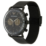 Emporio Armani Aviator Black Dial Black Mesh Bracelet Watch For Men - AR11142 Buy Now By Emporio Armani