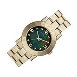 Marc Jacobs Amy Green Dial Gold Steel Strap Watch for Women - MBM8609 Buy Now By Marc Jacobs