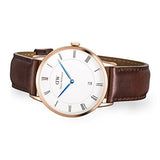 Daniel Wellington Dapper St Mawes White Dial Brown Leather Strap Watch For Men - DW00100083 Buy Now By Daniel Wellington