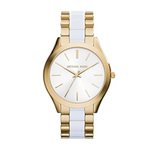 Michael Kors Slim Runway Quartz White Dial Two Tone Steel Strap Watch For Women - MK4295 Buy Now By Michael Kors
