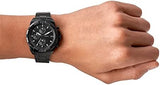 Fossil Bronson Chronograph Black Dial Black Steel Strap Watch for Men - FS5853 Buy Now By Fossil