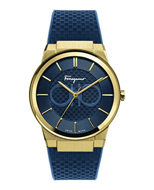 Salvatore Ferragamo Sapphire Blue Dial Blue Rubber Strap Watch for Men - SFHP00220 Buy Now By Salvatore Ferragamo